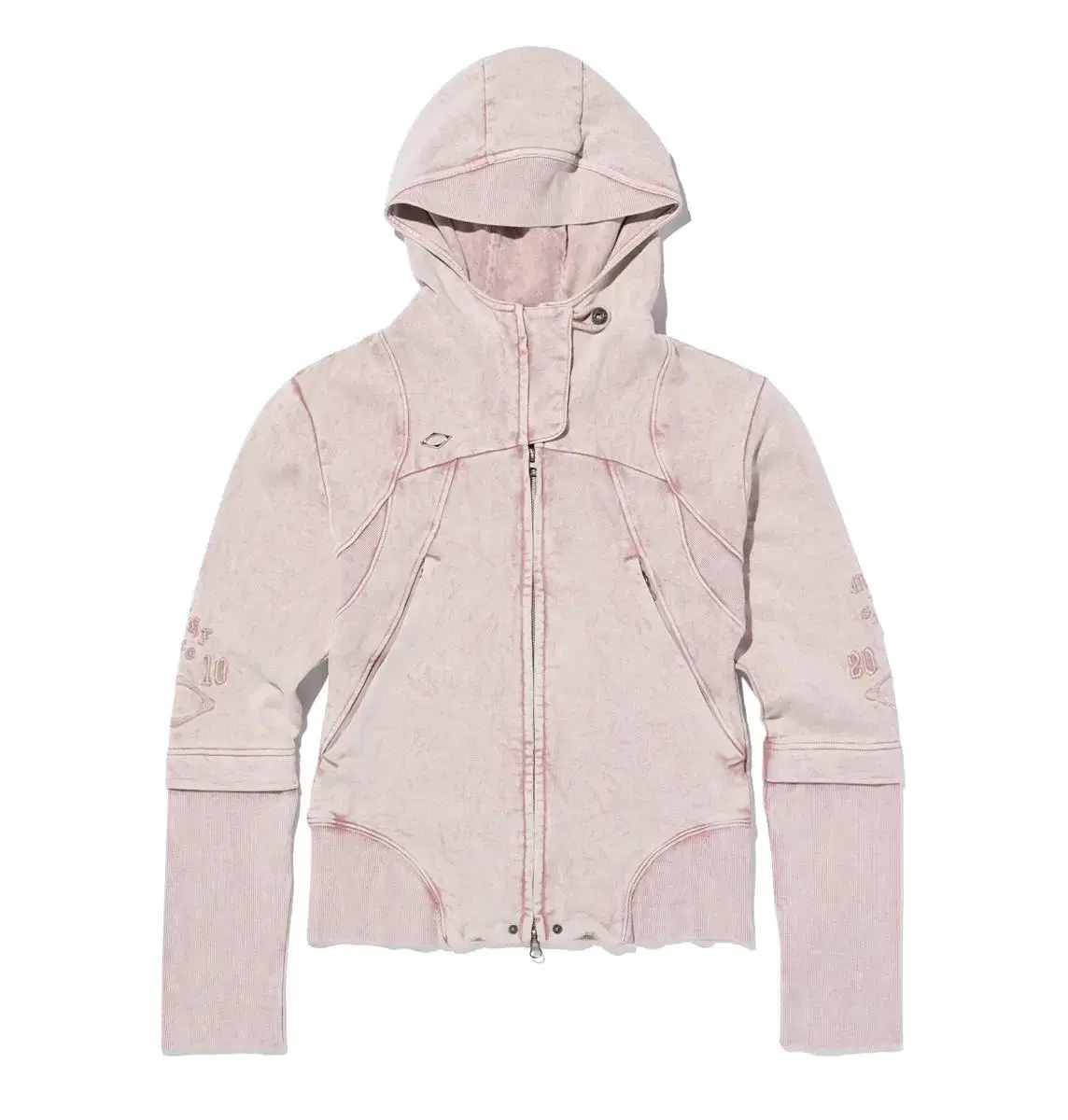 미스치프 컷오프 후드 CUT OFF HOODIE_WASHED PINK